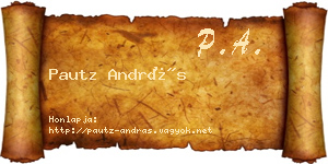 Pautz András névjegykártya